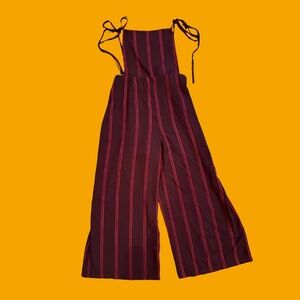 Purple striped jumpsuit